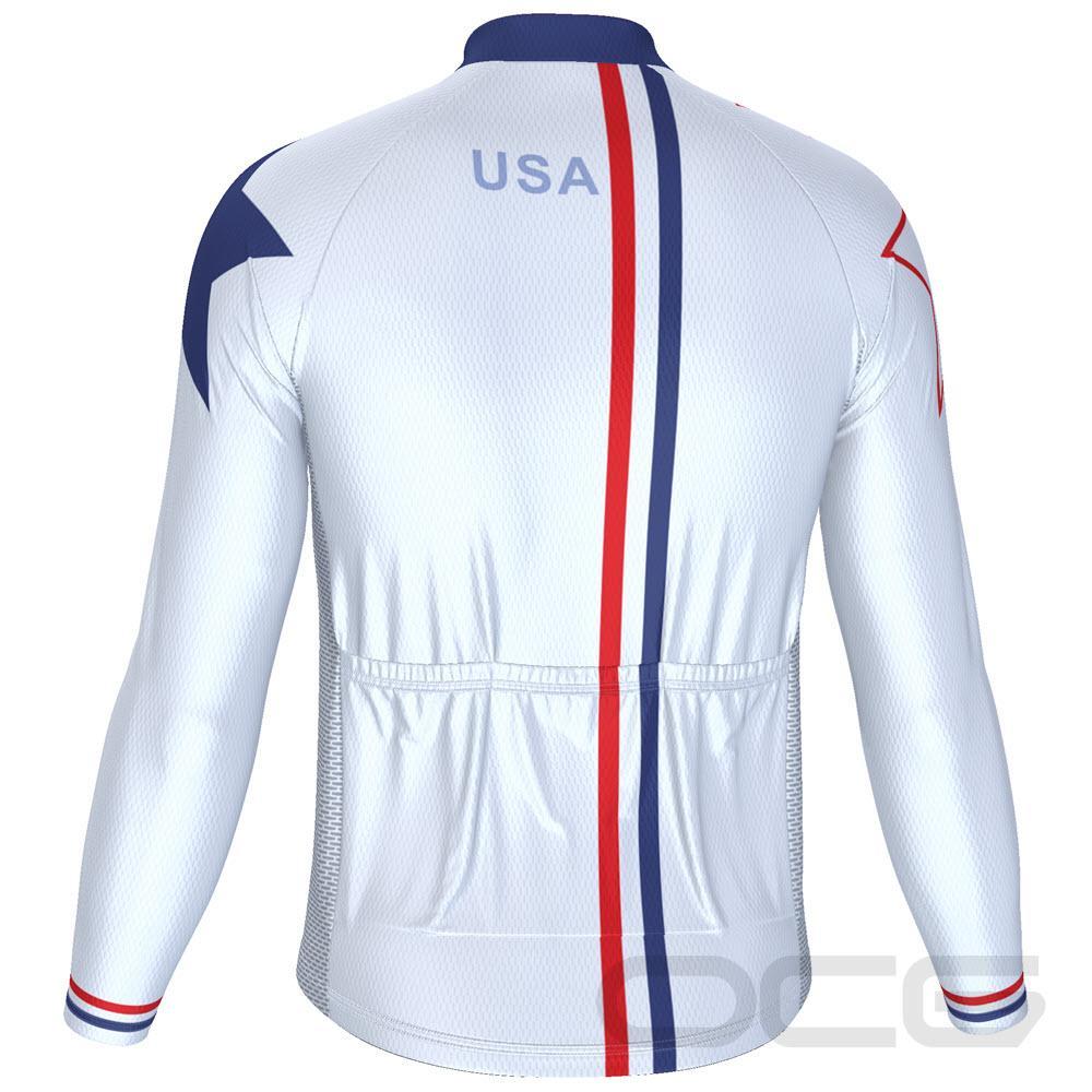 Men's USA Star Long Sleeve Cycling Jersey
