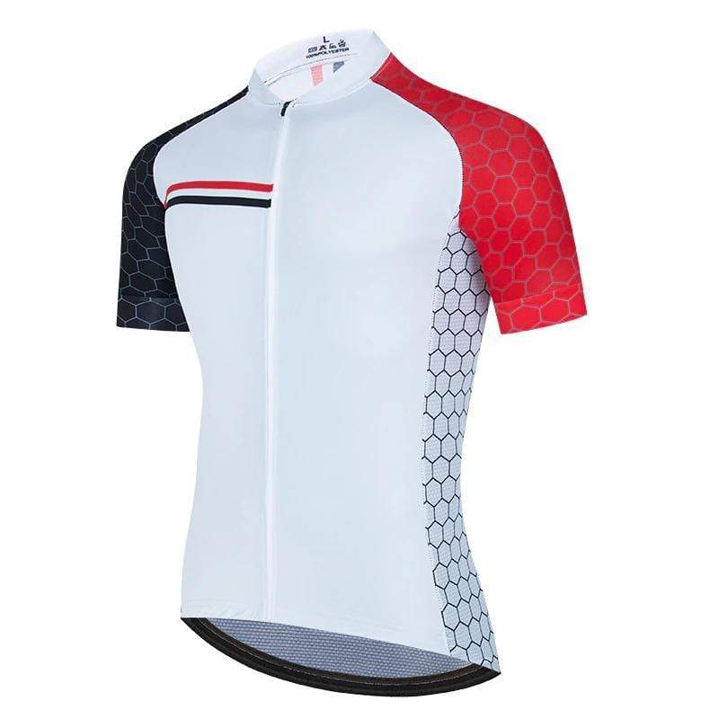Men's White Pro Cycling Jersey