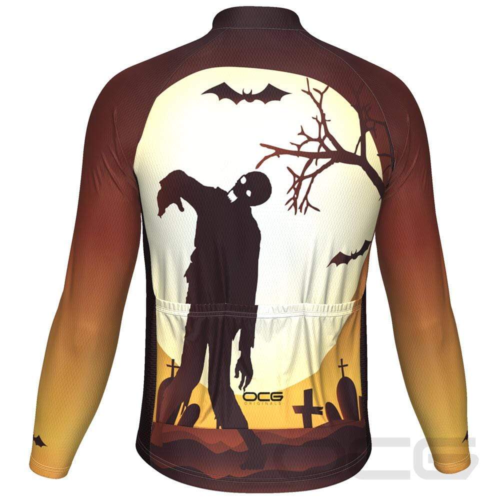 Men's Zombie Graveyard Long Sleeve Cycling Jersey