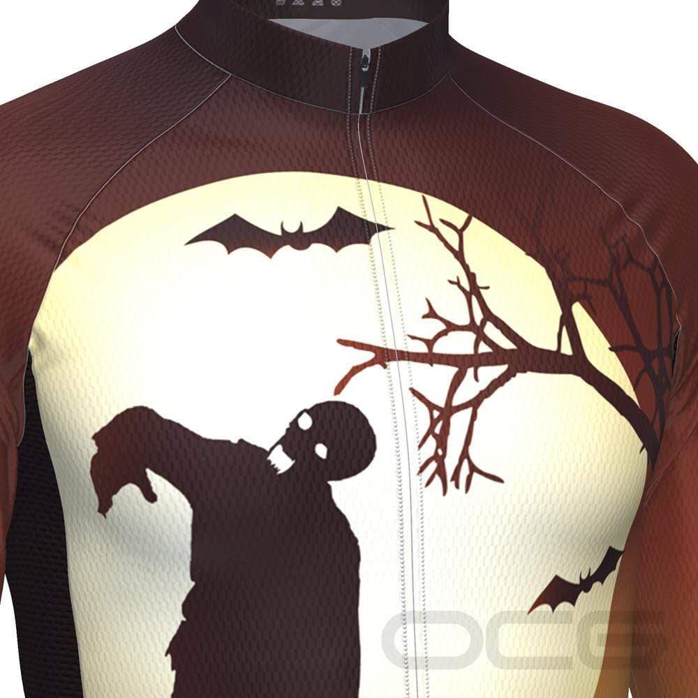 Men's Zombie Graveyard Long Sleeve Cycling Jersey
