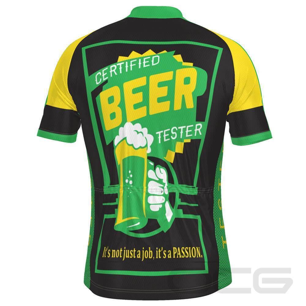 Men's Aussie Certified Beer Tester Short Sleeve Cycling Jersey