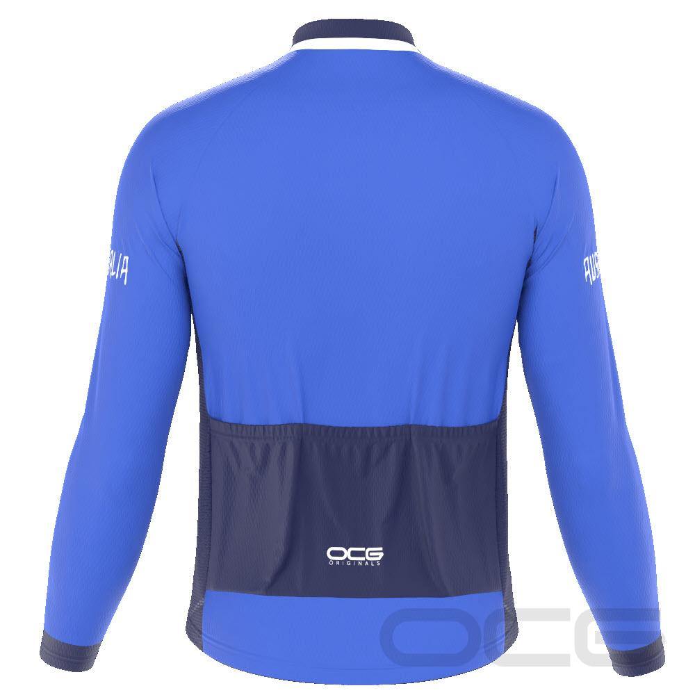 Men's Australian National Flag Long Sleeve Cycling Jersey