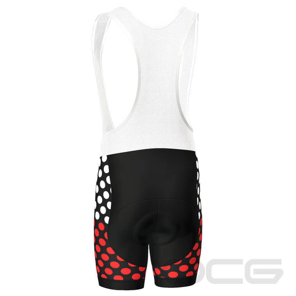 Men's The "Nina" Polka Dot Checkered Gel Padded Cycling Bib