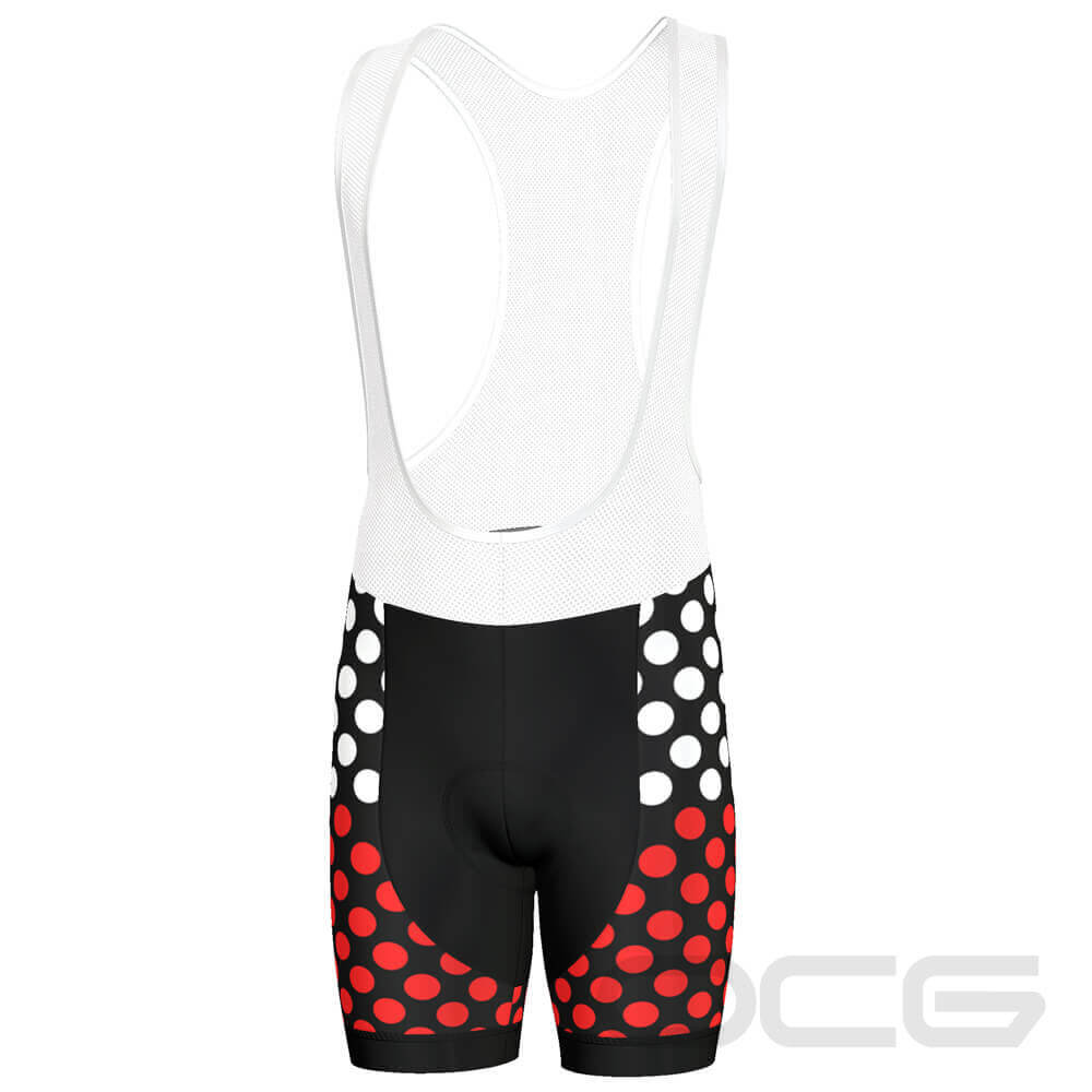 Men's The "Nina" Polka Dot Checkered Gel Padded Cycling Bib