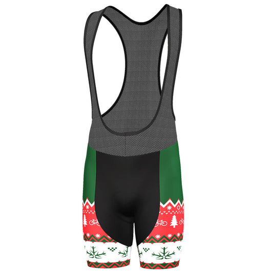 Men's Ugly Christmas Sweater Gel Padded Cycling Bib