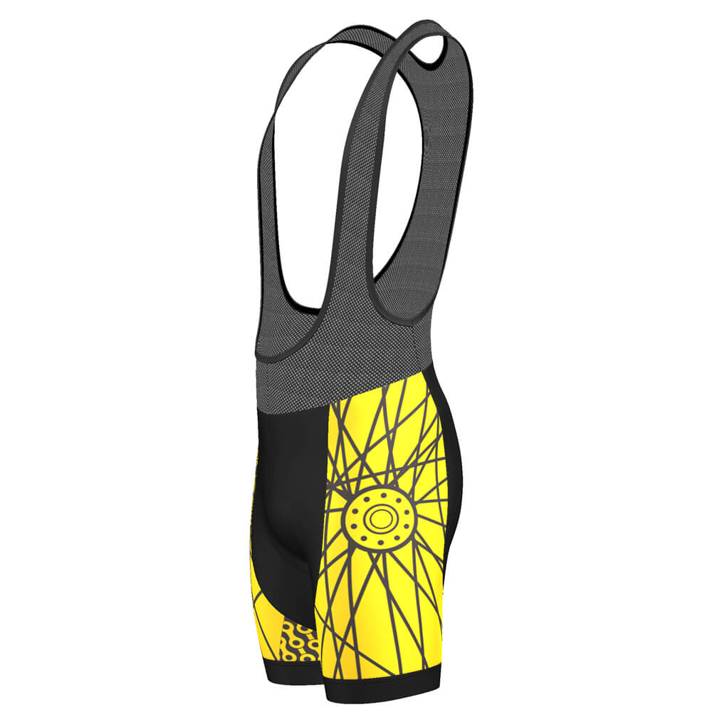 Men's Spokes and Chain Pro-Band Gel Padded Cycling Bib