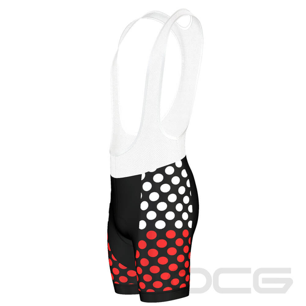 Men's The "Nina" Polka Dot Checkered Gel Padded Cycling Bib