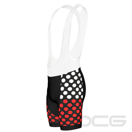 Men's The "Nina" Polka Dot Checkered Gel Padded Cycling Bib