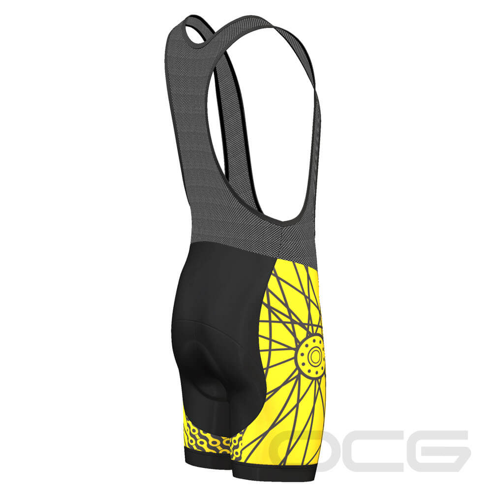 Men's Spokes and Chain Pro-Band Gel Padded Cycling Bib