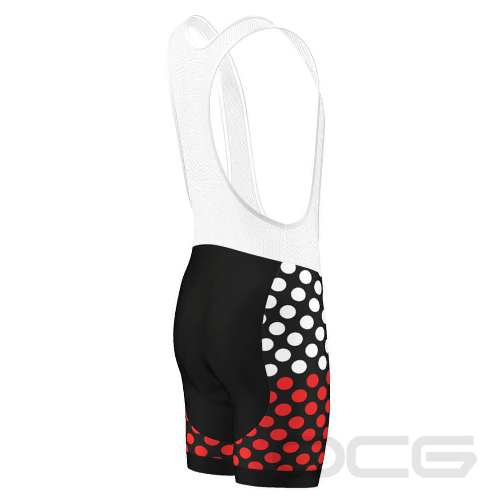Men's The "Nina" Polka Dot Checkered Gel Padded Cycling Bib