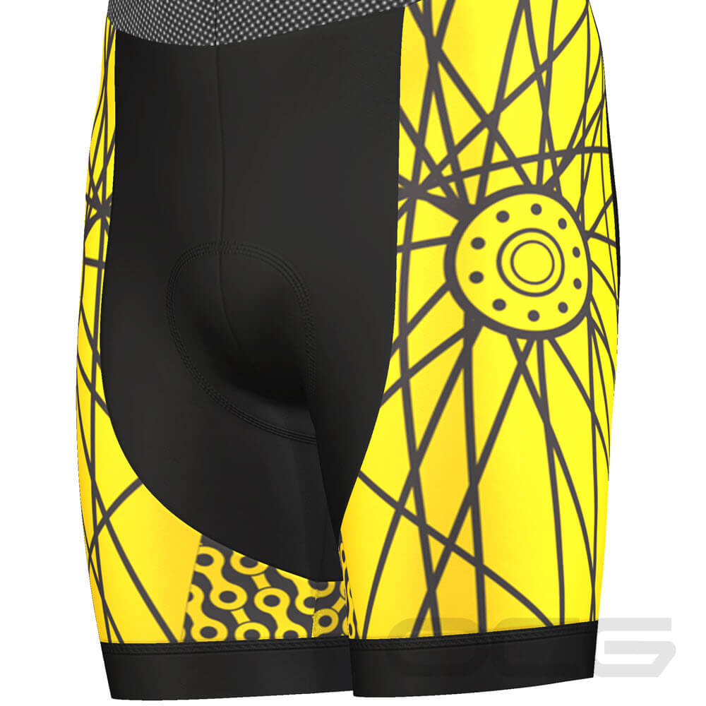 Men's Spokes and Chain Pro-Band Gel Padded Cycling Bib