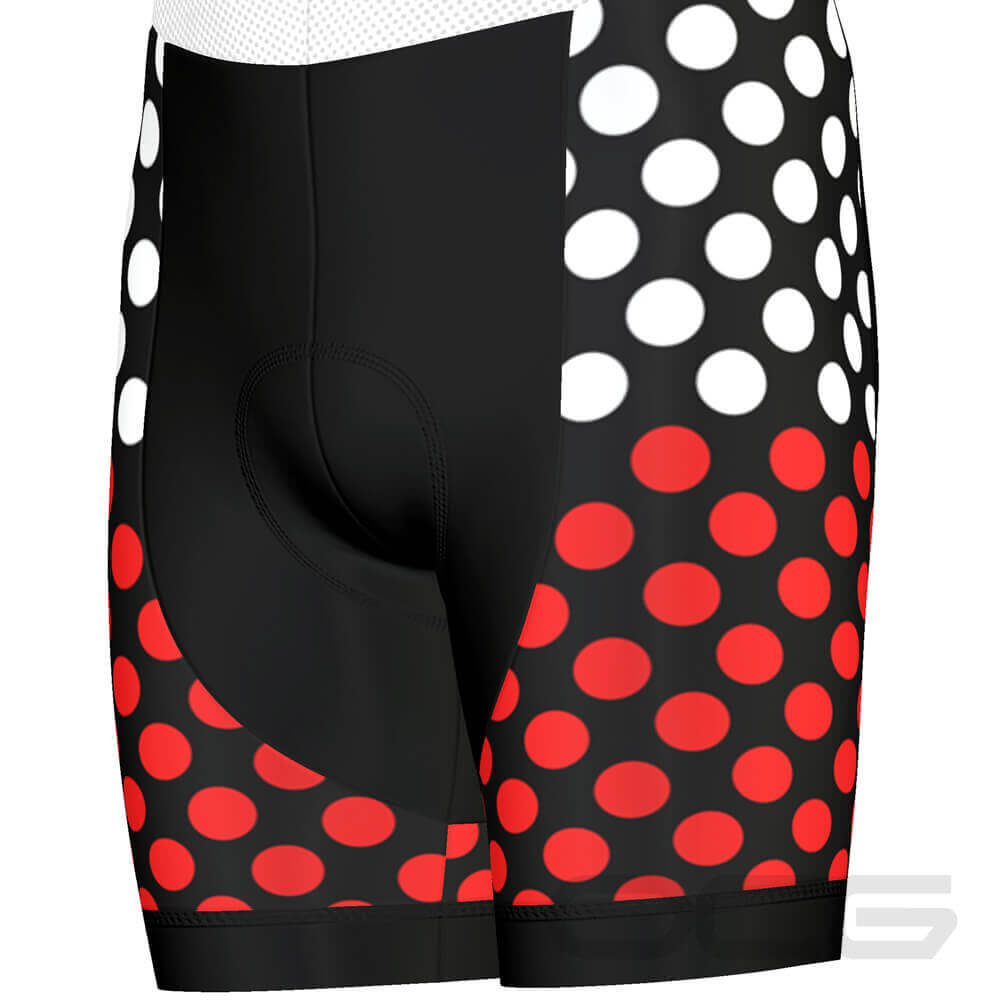 Men's The "Nina" Polka Dot Checkered Gel Padded Cycling Bib
