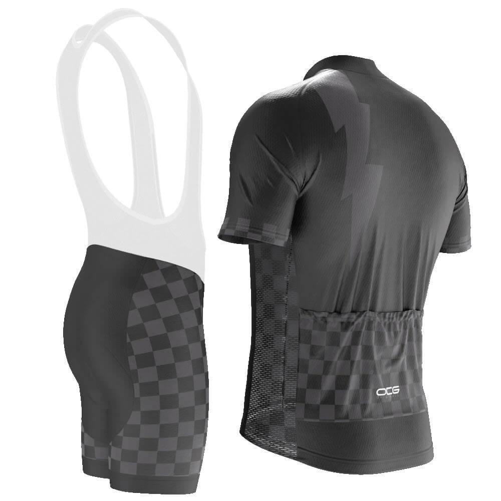 Men's Black Lightning 2 Piece Cycling Kit