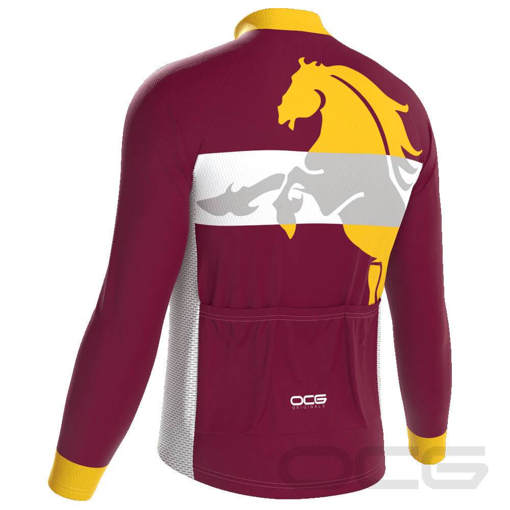 Men's Bucking Bronco Long Sleeve Cycling Jersey