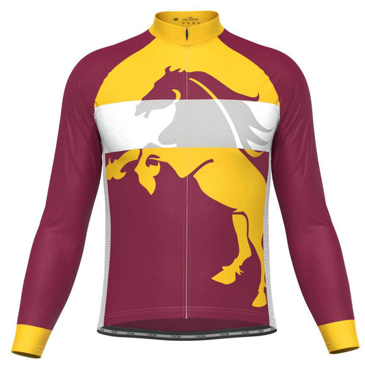 Men's Bucking Bronco Long Sleeve Cycling Jersey