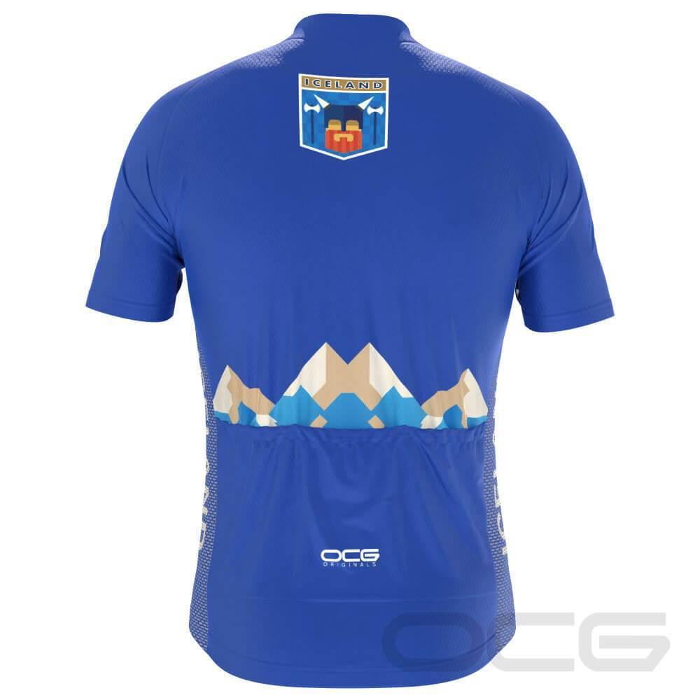 Men's Iceland Viking National Flag Short Sleeve Cycling Jersey