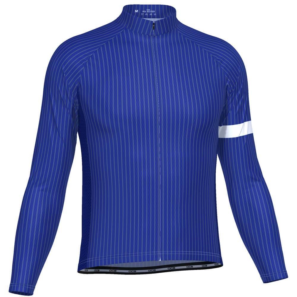 Men's Stripe Banded Long Sleeve Cycling Jersey