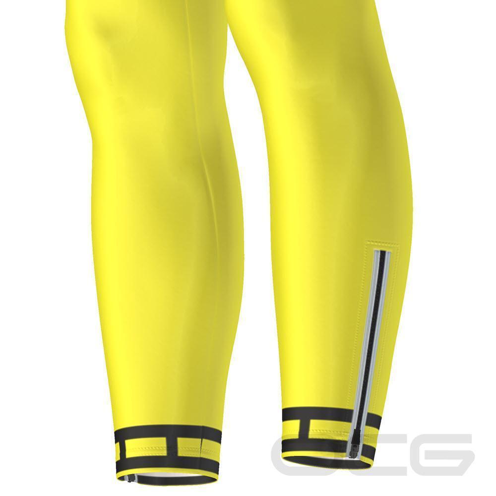 Men's High Viz Safety One Less Car Gel Padded Cycling Bib-Tights