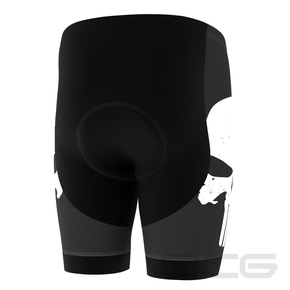Men's Punisher Skull Gel Padded Cycling Shorts