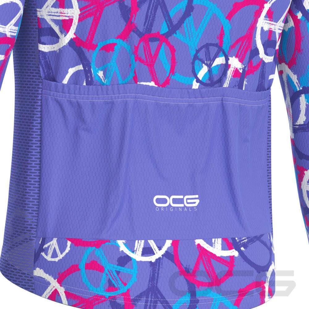 Men's Purple Peace Long Sleeve Cycling Jersey