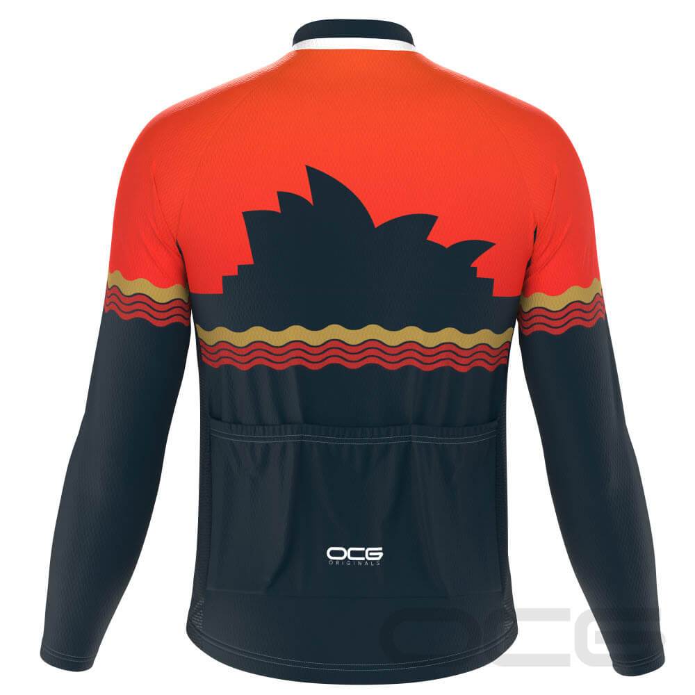 Men's Road to Australia Long Sleeve Cycling Jersey