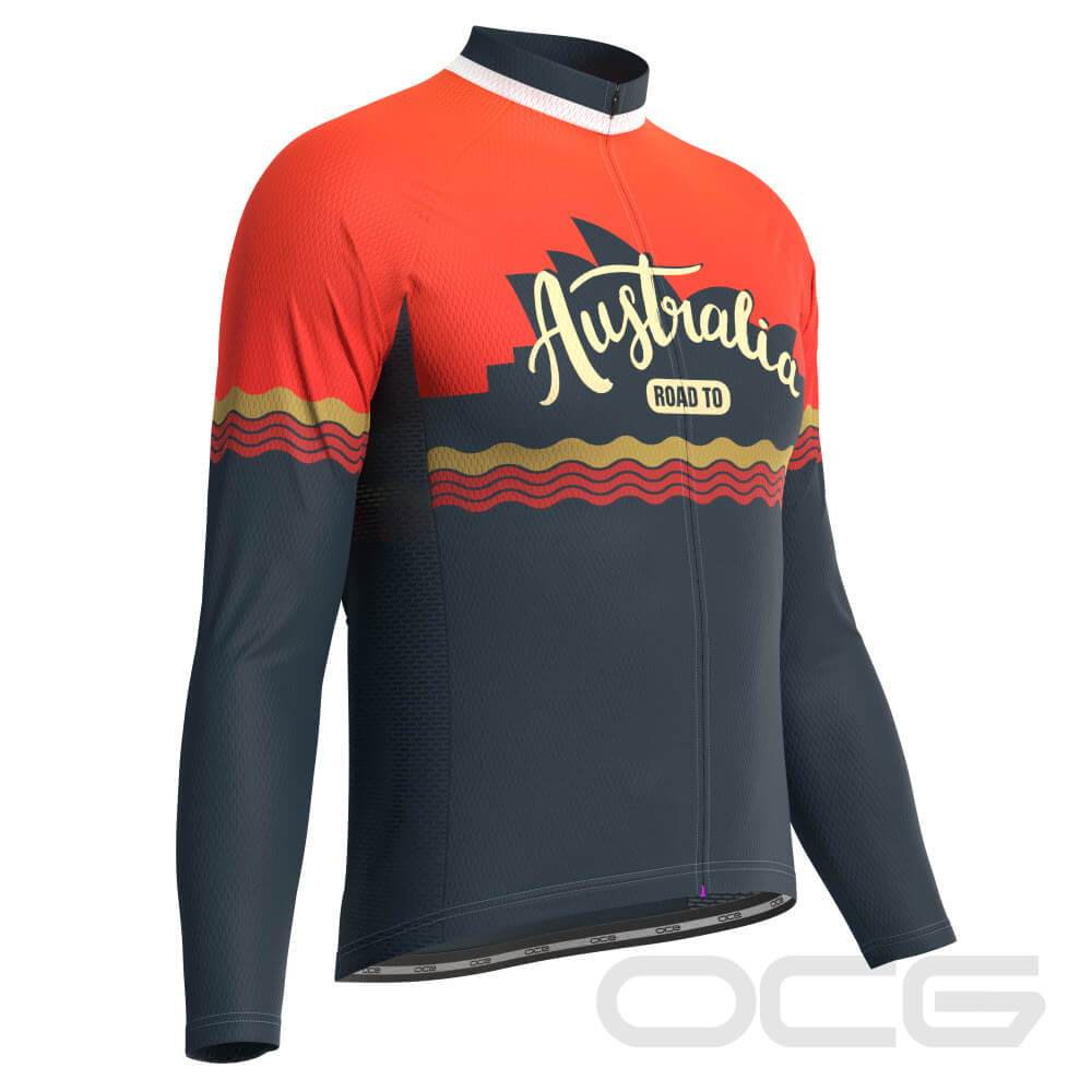 Men's Road to Australia Long Sleeve Cycling Jersey