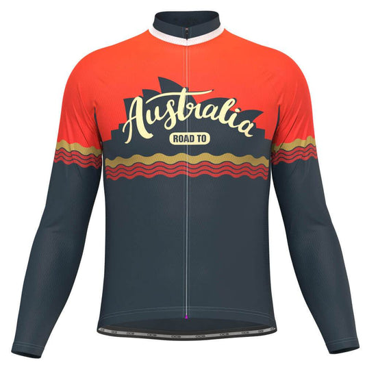 Men's Road to Australia Long Sleeve Cycling Jersey