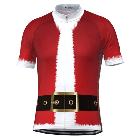 Men's Santa Claus Christmas Suit Short Sleeve Cycling Jersey
