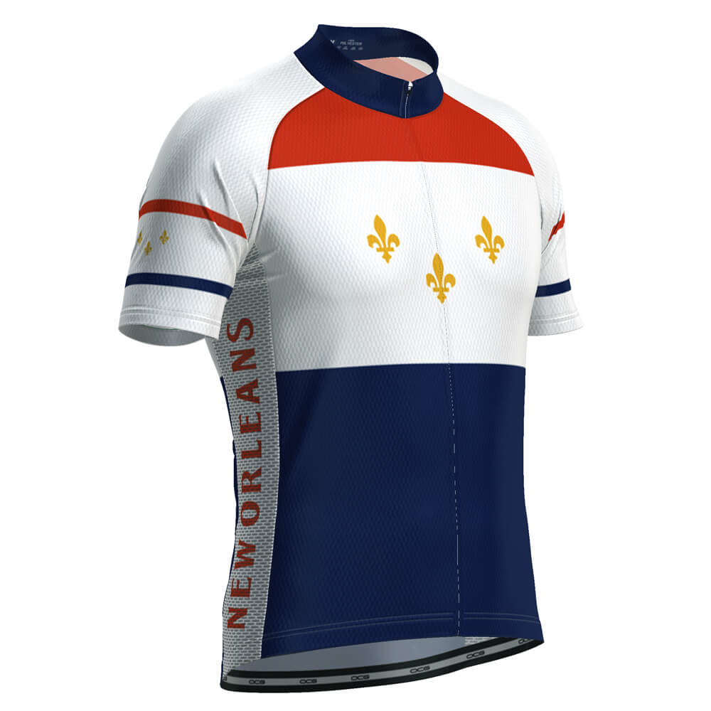 Men's New Orleans US State Icon Short Sleeve Cycling Jersey