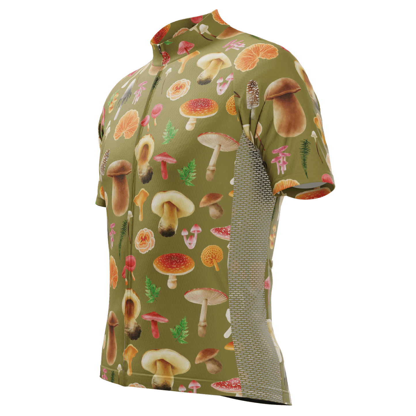 Men's Mushrooms Short Sleeve Cycling Jersey