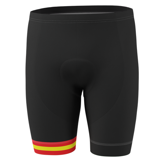 Men's Spanish Espana Black Gel Padded Cycling Shorts