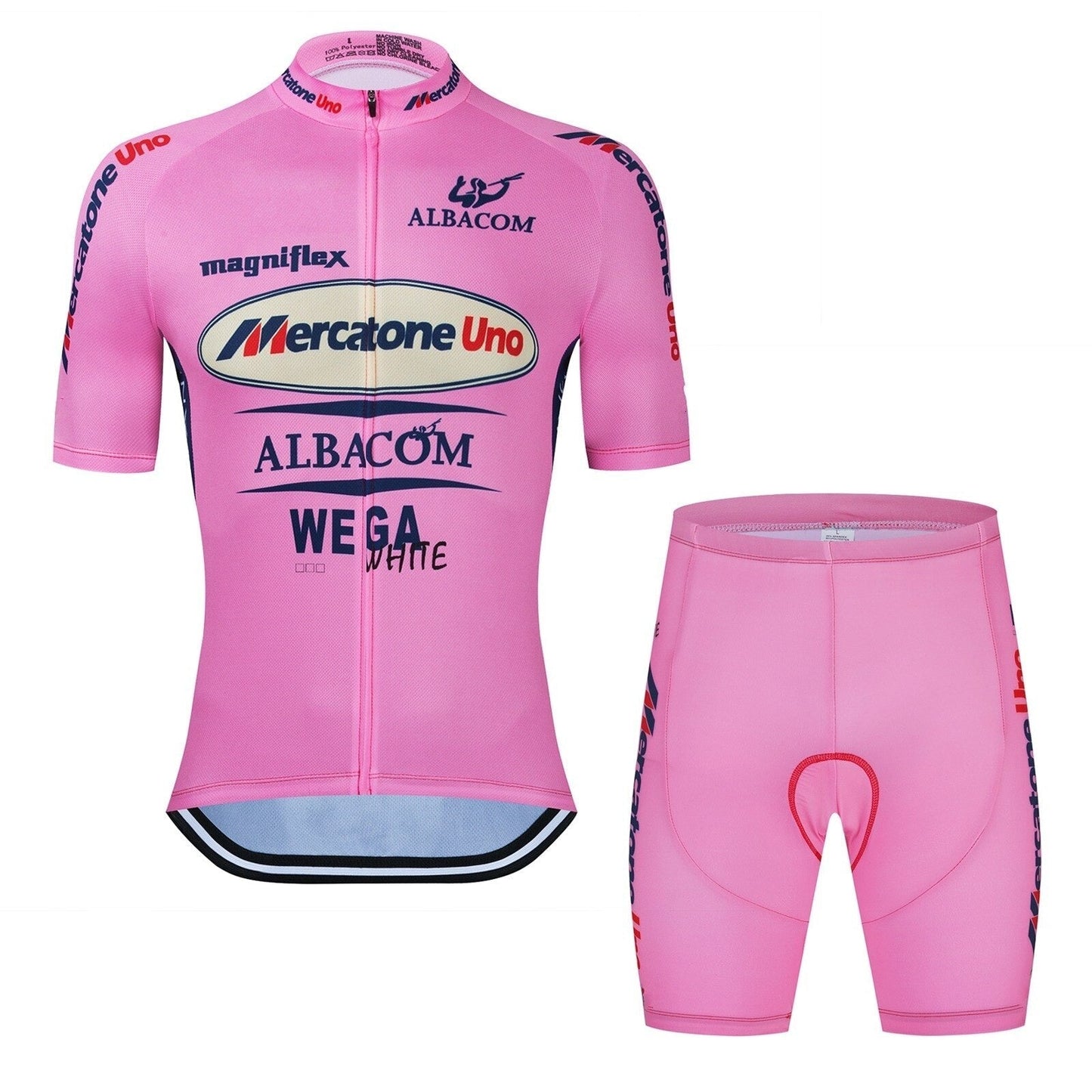 2000 Mercatone Uno Albacom Pink Retro Cycling Team Kit
