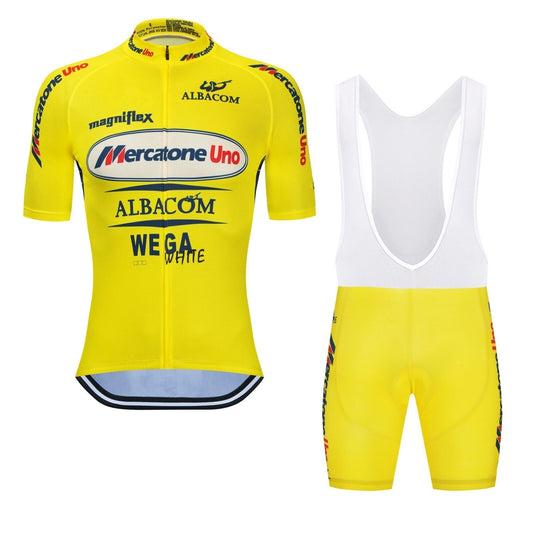 2000 Mercatone Uno Albacom Yellow Retro Cycling Team Kit