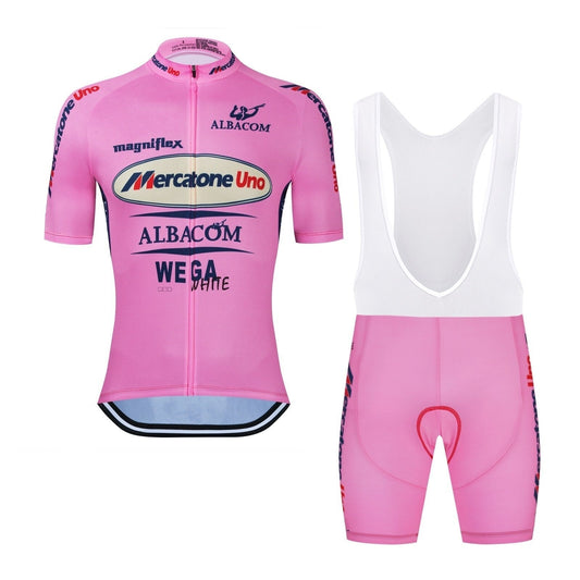 2000 Mercatone Uno Albacom Pink Retro Cycling Team Kit