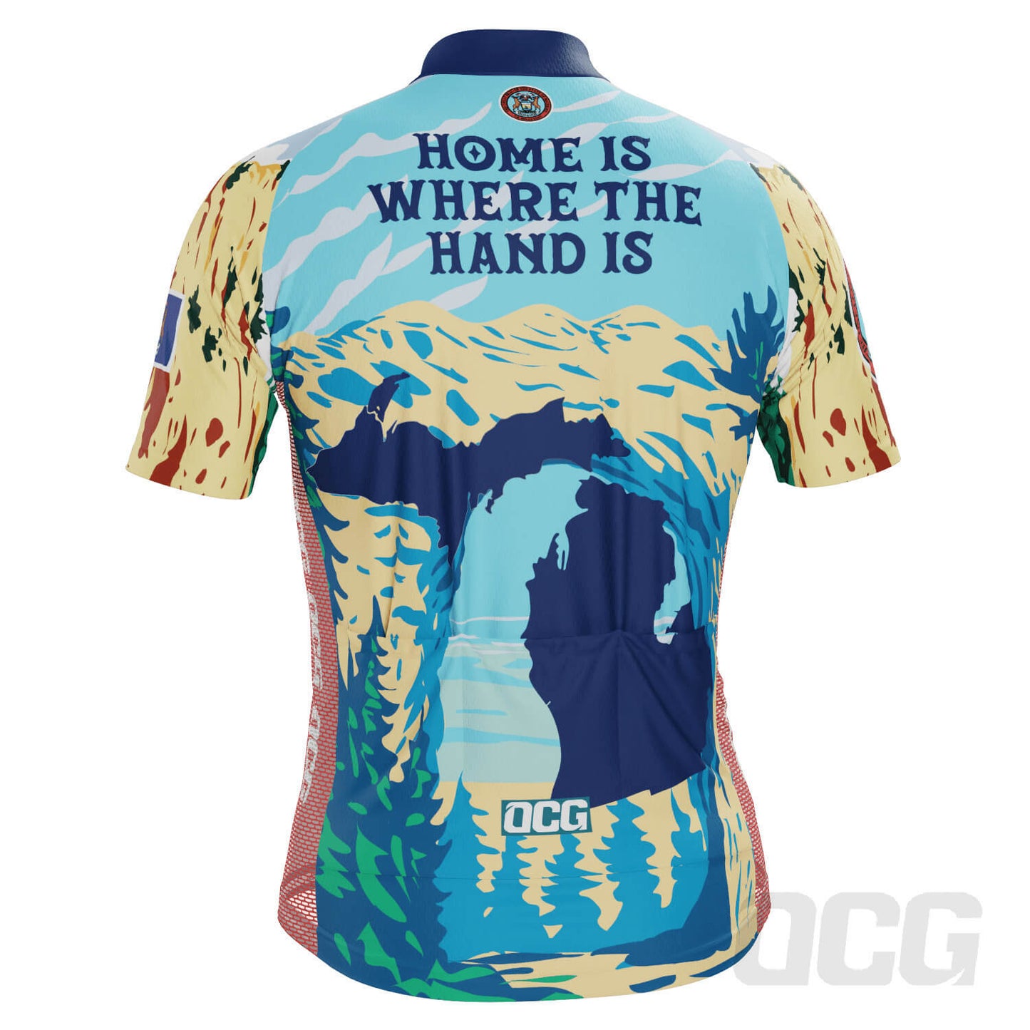 Men's Michigan US State Icon Series 1 Short Sleeve Cycling Jersey