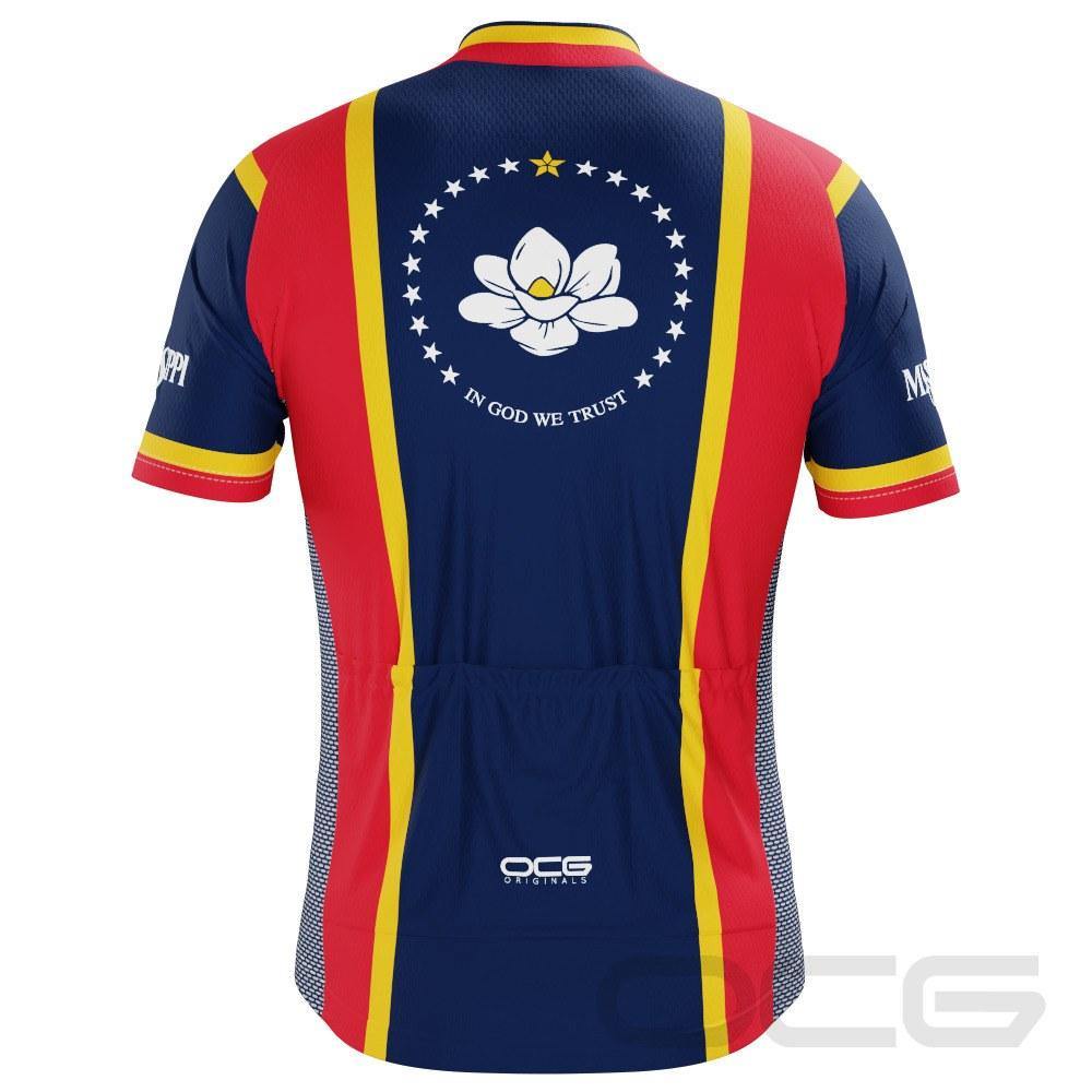 Men's Mississippi US State Icon Short Sleeve Cycling Jersey
