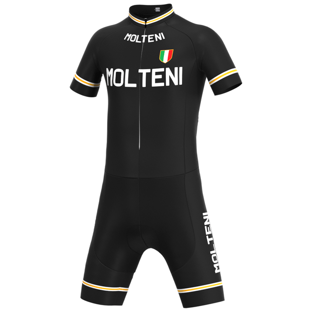 Molteni Black Retro Cycling Jersey Set