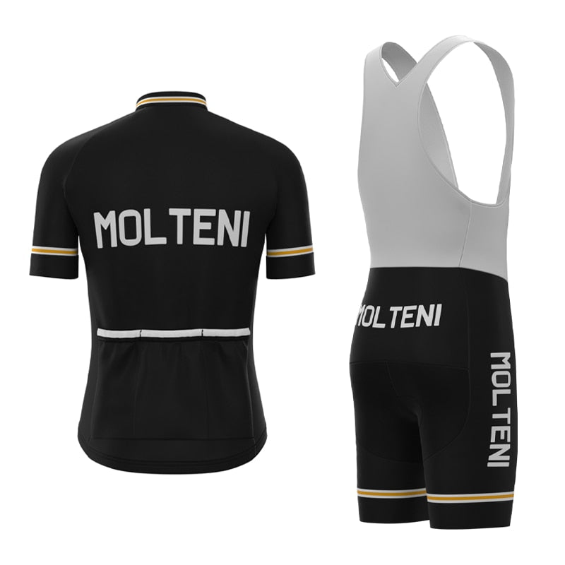 Molteni Black Retro Cycling Jersey Set