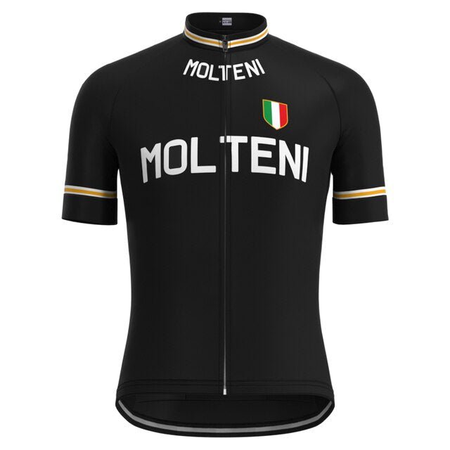Molteni Black Retro Cycling Jersey Set