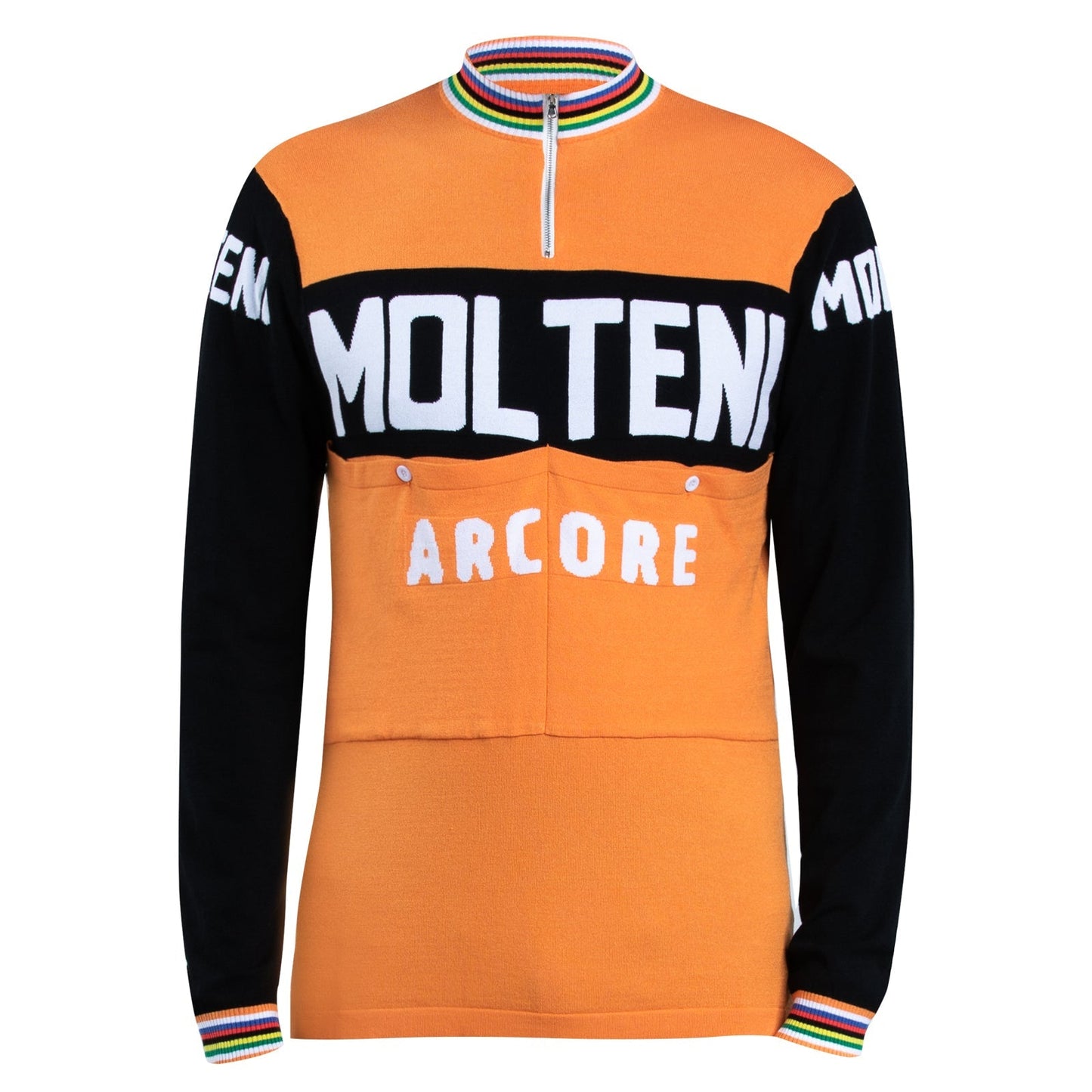 Molteni Merino Wool Blend - Long Sleeve Retro Cycling Jersey