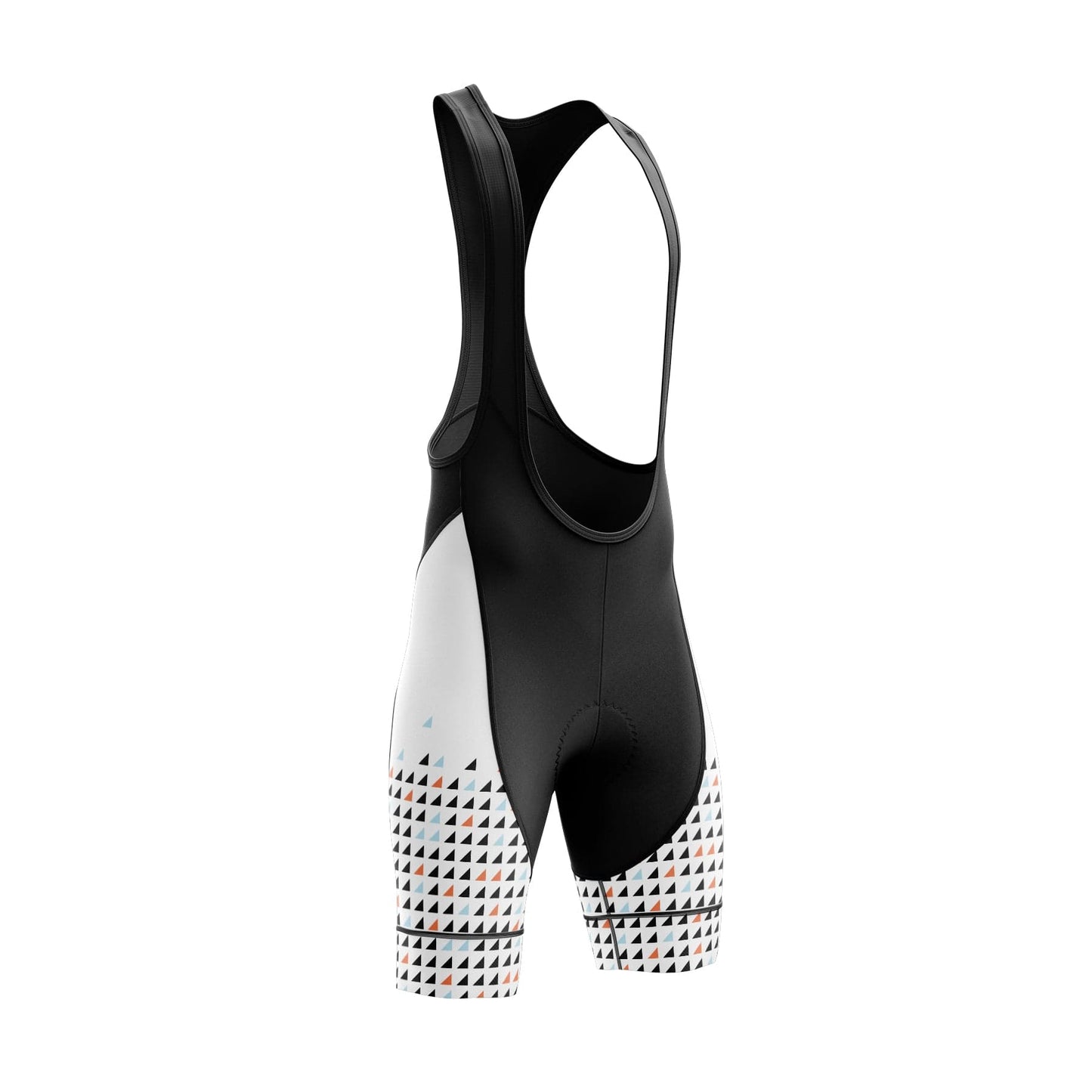 Men's White Triangles Cycling Bib Shorts