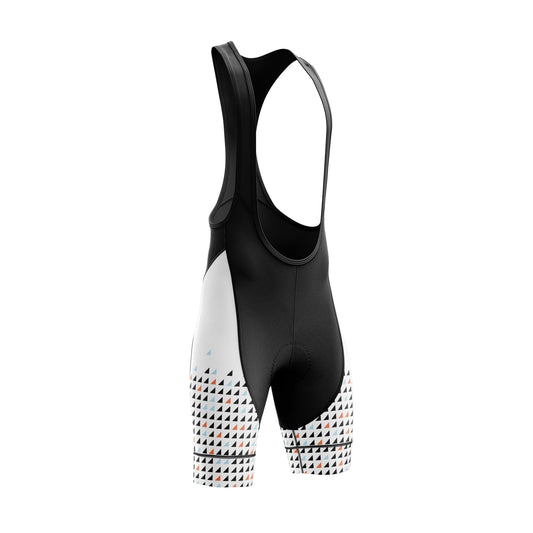Men's White Triangles Cycling Bib Shorts