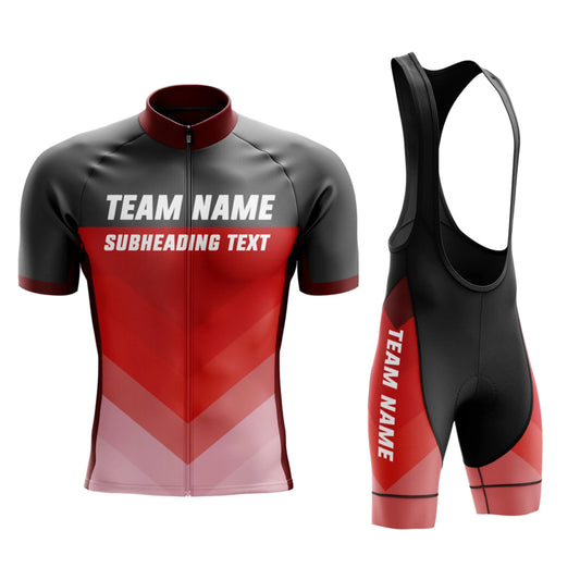 Custom Red Team Cycling Jersey and Bibs