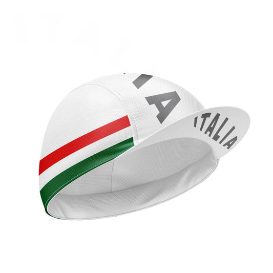 Italia White Cycling Cap