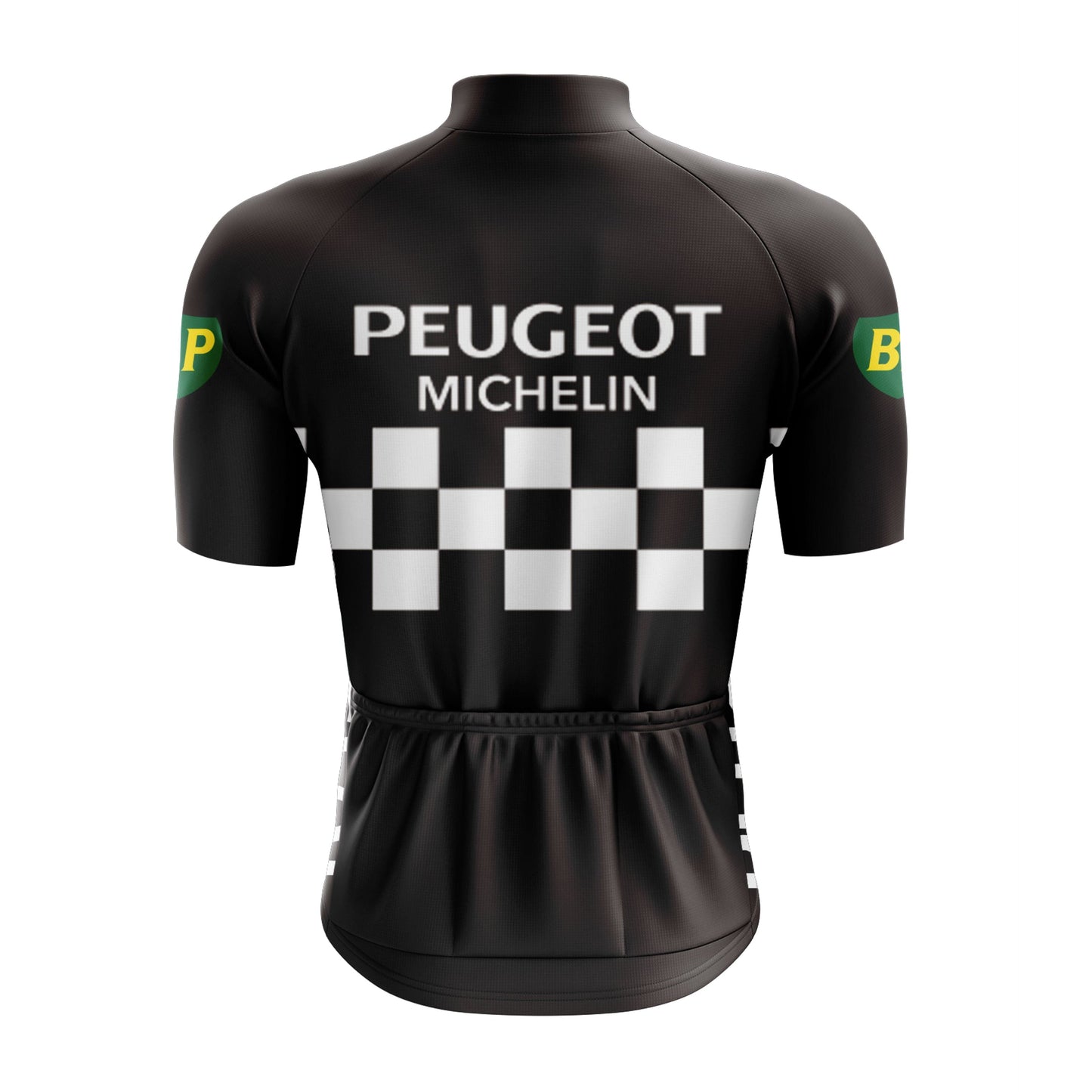 Men's Black Peugeot Retro Cycling Jersey