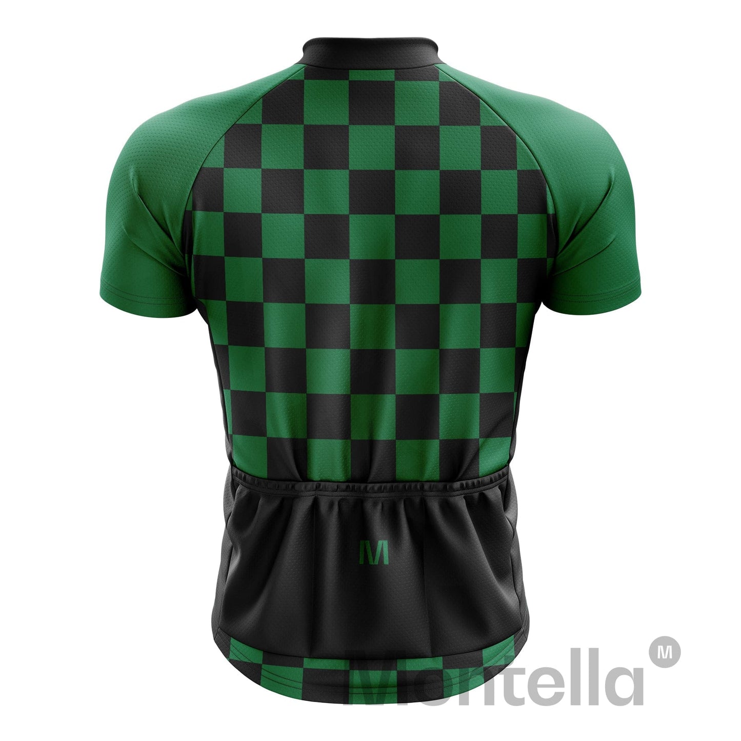 Men's Green Squares Cycling Jersey or Bibs