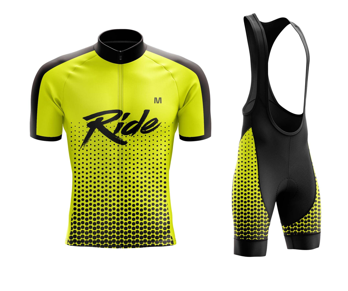 Men's Yellow Ride Cycling Jersey or Bib Shorts