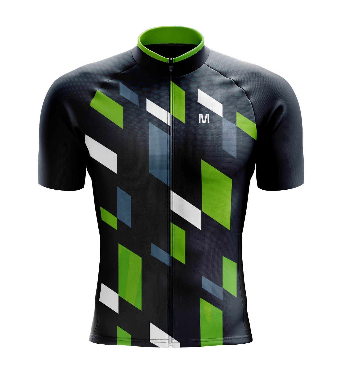 Men's Green Geo Cycling Jersey or Bibs
