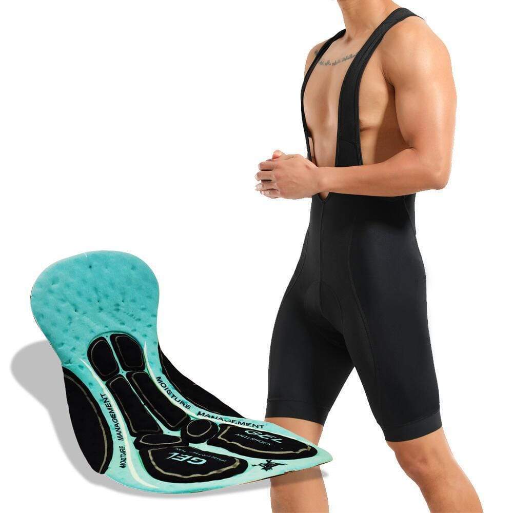 Men's Pro Band Black Gel Padded Bib Shorts