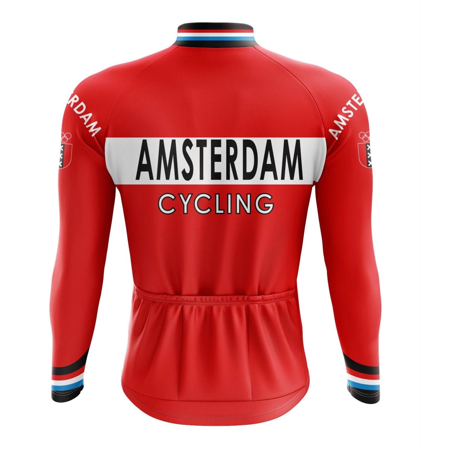 Amsterdam Red Long Sleeve Cycling Jersey